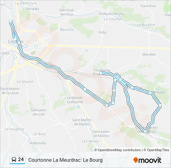 24 Bus Line Map