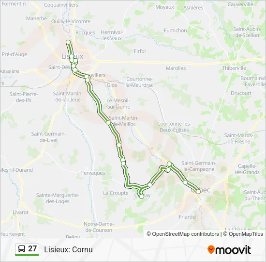 27 Bus Line Map
