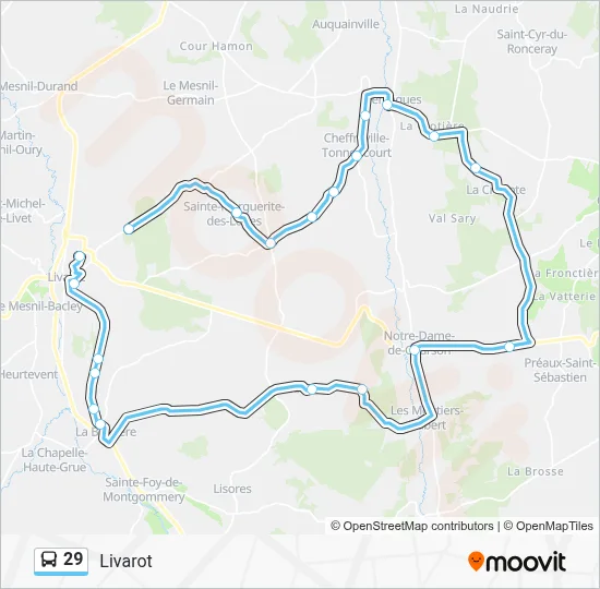 29 Bus Line Map