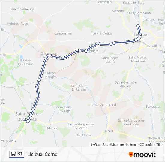 31 Bus Line Map
