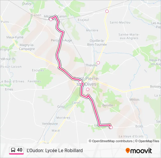 40 Bus Line Map
