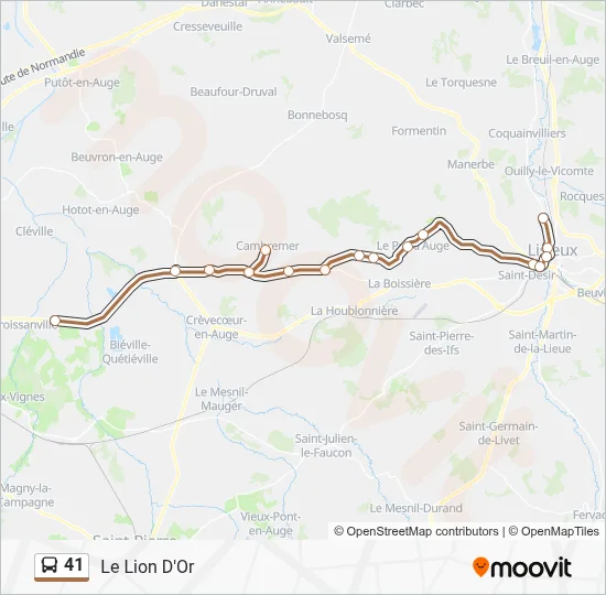 Mapa de 41 de autobús