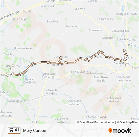 41 Bus Line Map