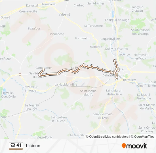 41 Bus Line Map