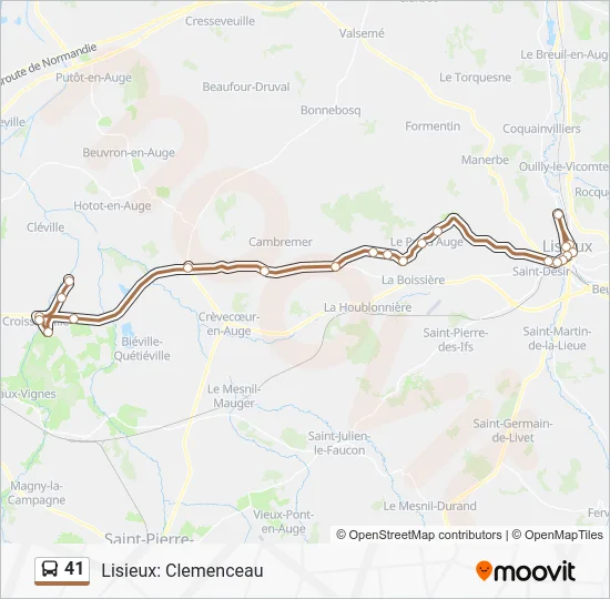 41 Bus Line Map