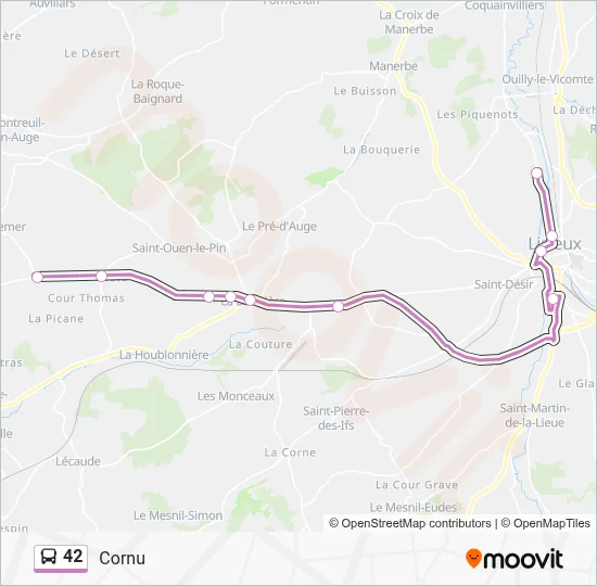Mapa de 42 de autobús