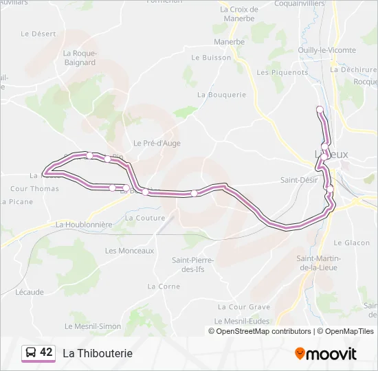 Mapa de 42 de autobús