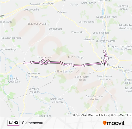 Mapa de 42 de autobús