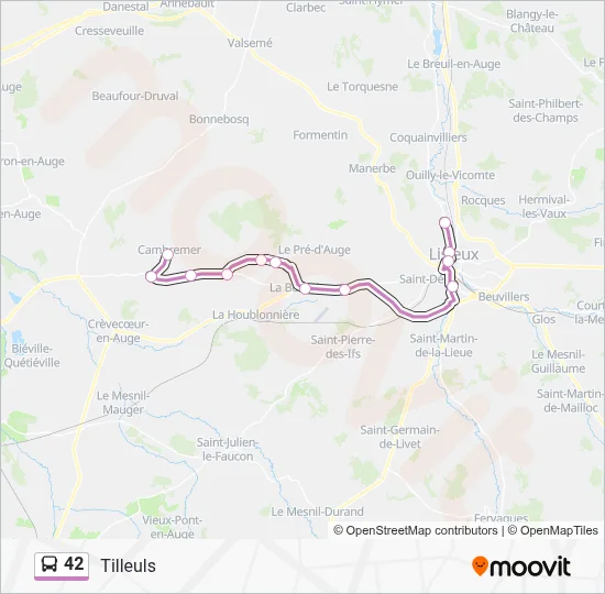 Mapa de 42 de autobús