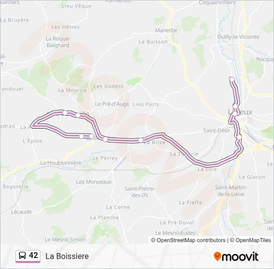 42 Bus Line Map