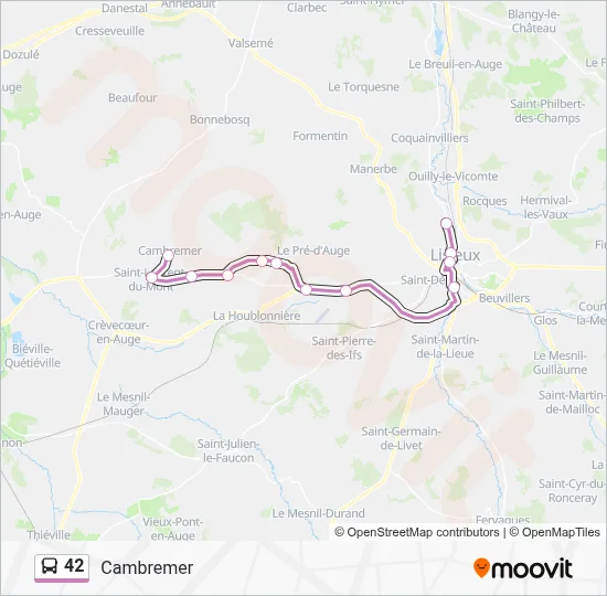 42 Bus Line Map