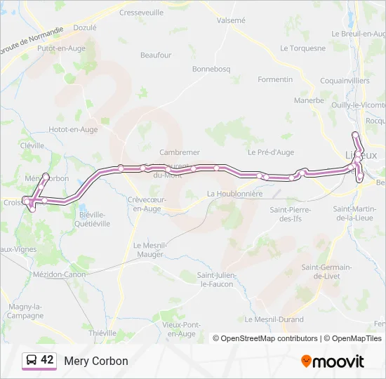 42 Bus Line Map