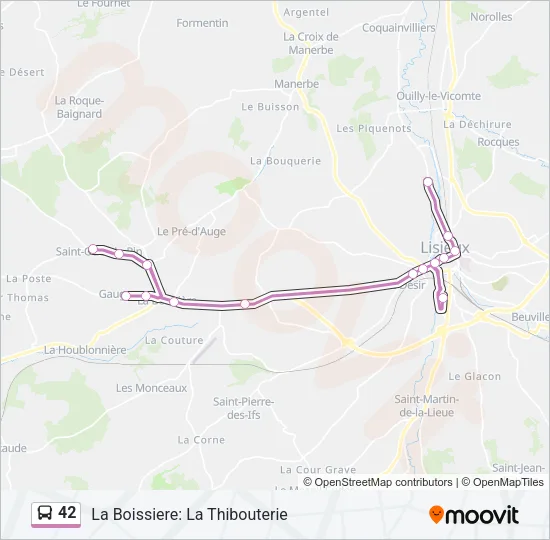 42 Bus Line Map