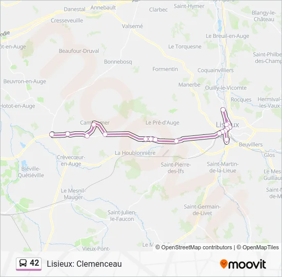 42 Bus Line Map