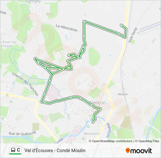 Mapa de C de autobús