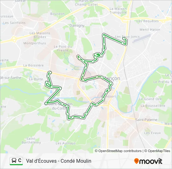 Mapa de C de autobús