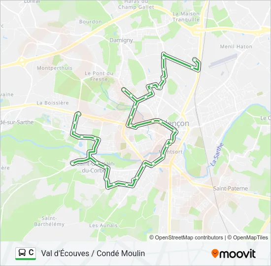 C Bus Line Map