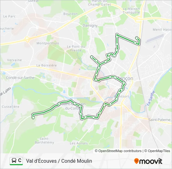 C Bus Line Map
