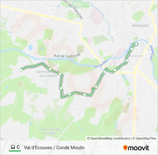 C Bus Line Map