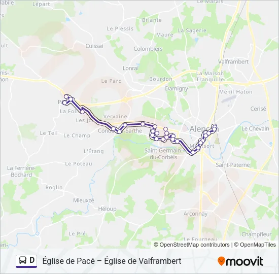 D Bus Line Map