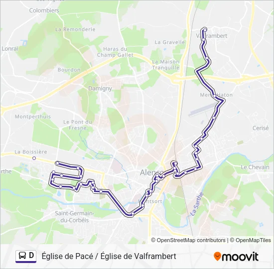 D Bus Line Map