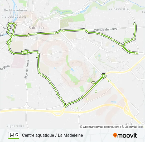 C Bus Line Map