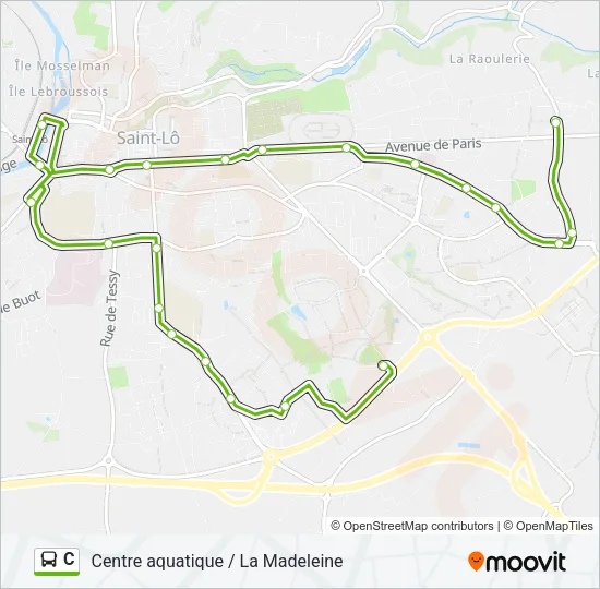 C Bus Line Map