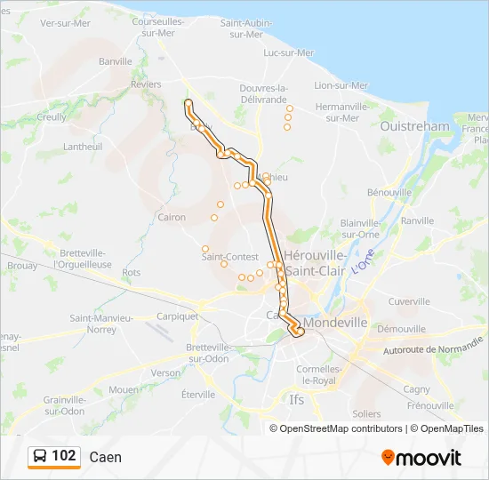 102 Bus Line Map