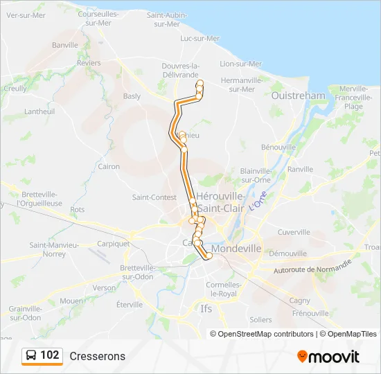 102 Bus Line Map