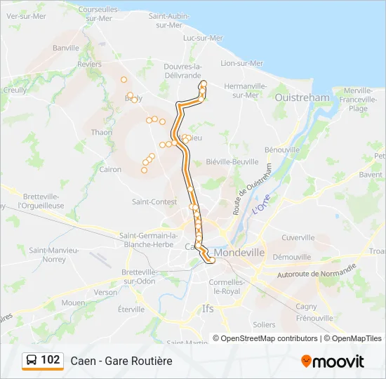 102 Bus Line Map