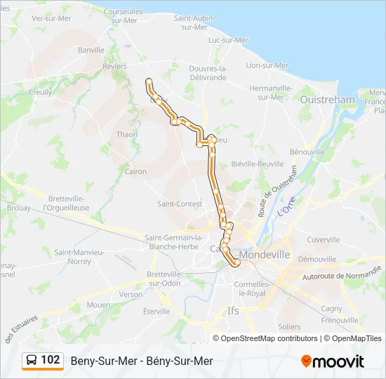 102 Bus Line Map