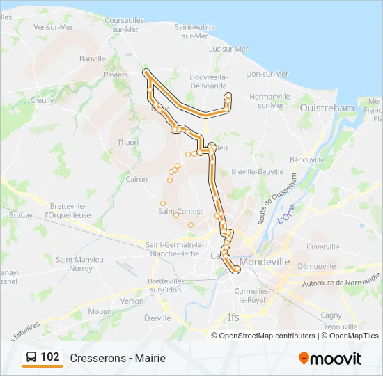 102 Bus Line Map