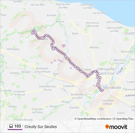 103 Bus Line Map