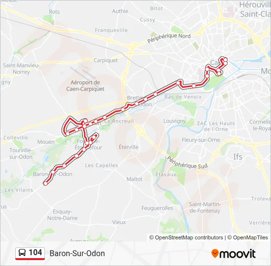 104 Bus Line Map