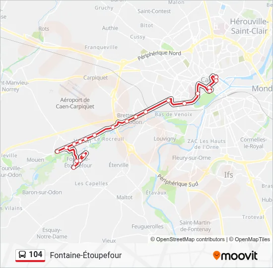 104 Bus Line Map