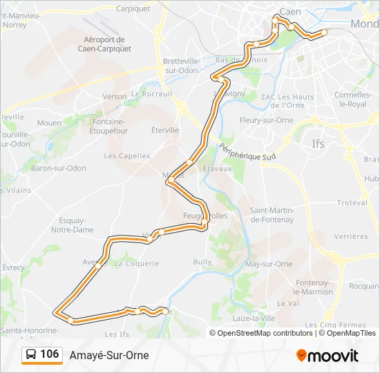 106 Bus Line Map