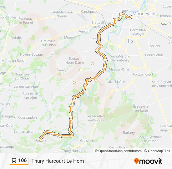 106 Bus Line Map