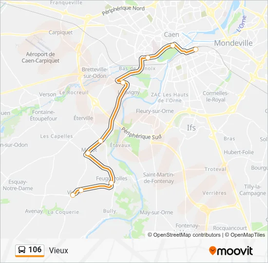 106 Bus Line Map