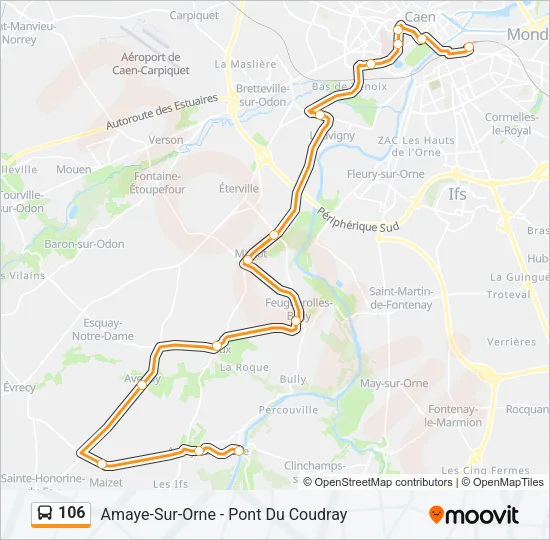 106 Bus Line Map