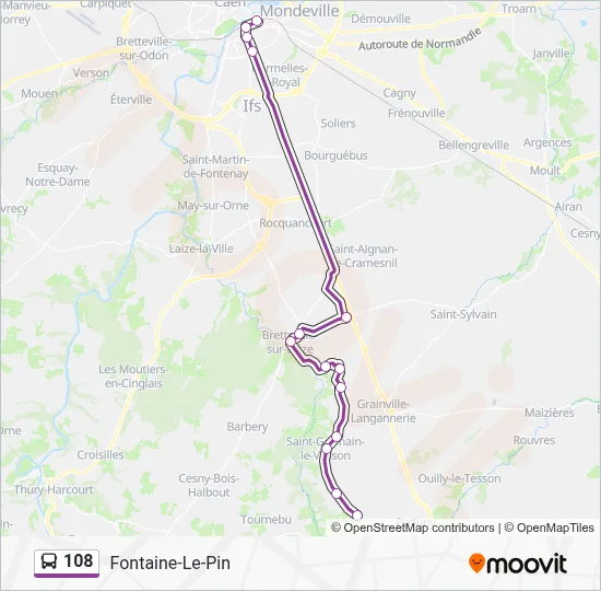 108 Bus Line Map