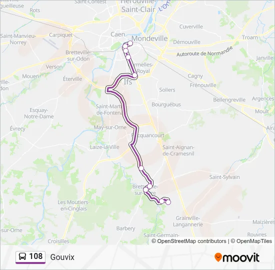 108 Bus Line Map