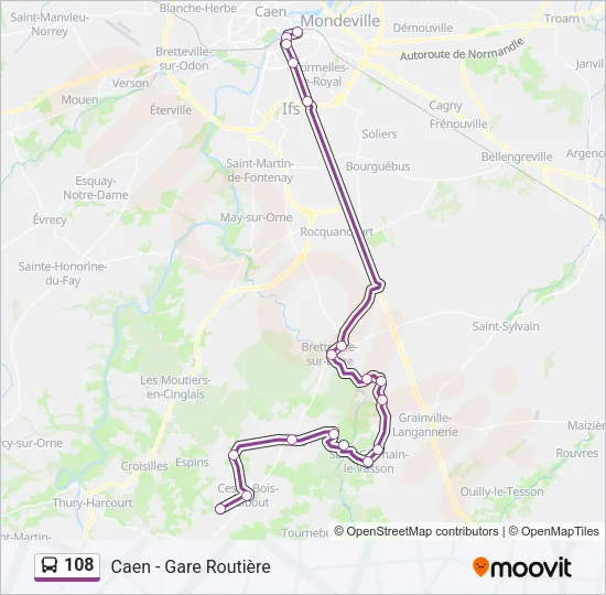 108 Bus Line Map