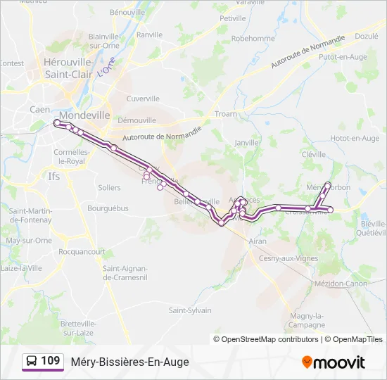 109 Bus Line Map