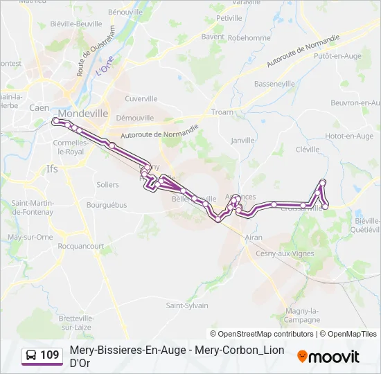 109 Bus Line Map
