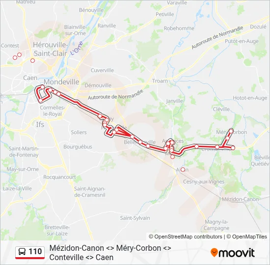 110 Bus Line Map