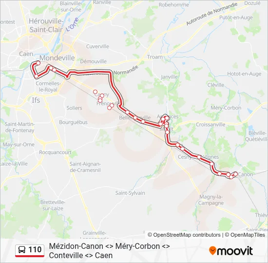 110 Bus Line Map