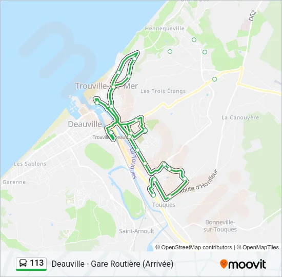 113 Bus Line Map