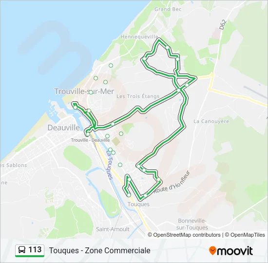 113 Bus Line Map