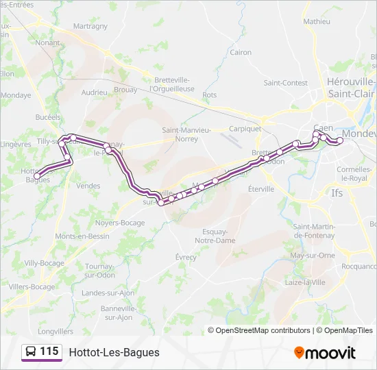 115 Bus Line Map