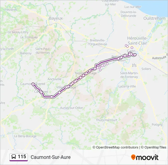 115 Bus Line Map